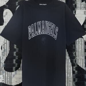 Palm Angels Men's round neck T-shirt with short sleeves